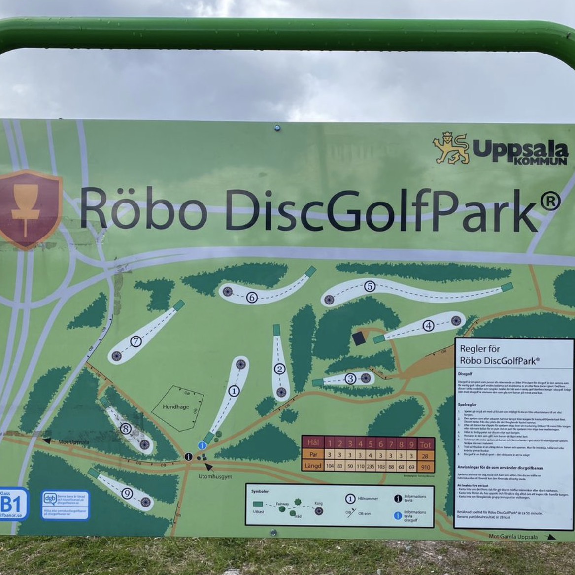 Röbo DiscGolfPark disc golf course in Uppsala, Uppsala län