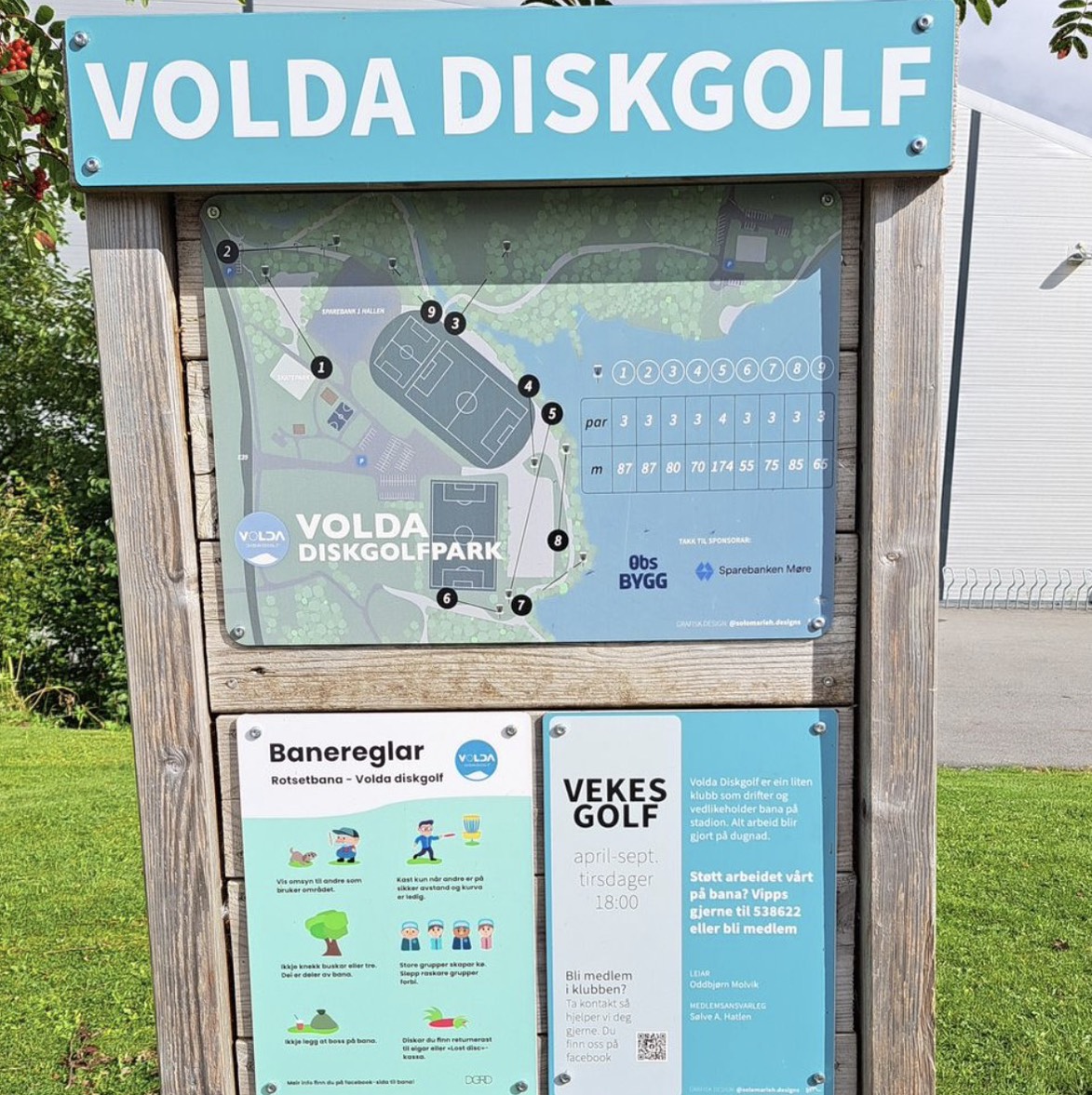 Volda Discgolfpark disc golf course in Volda, Møre og Romsdal