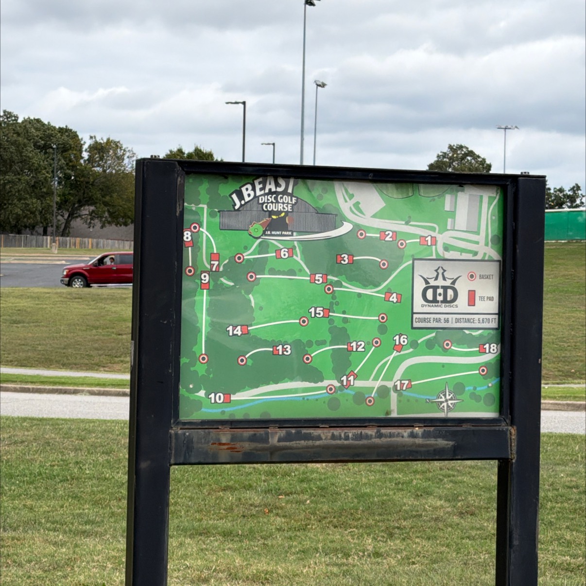 J.Beast disc golf course in Springdale, AR