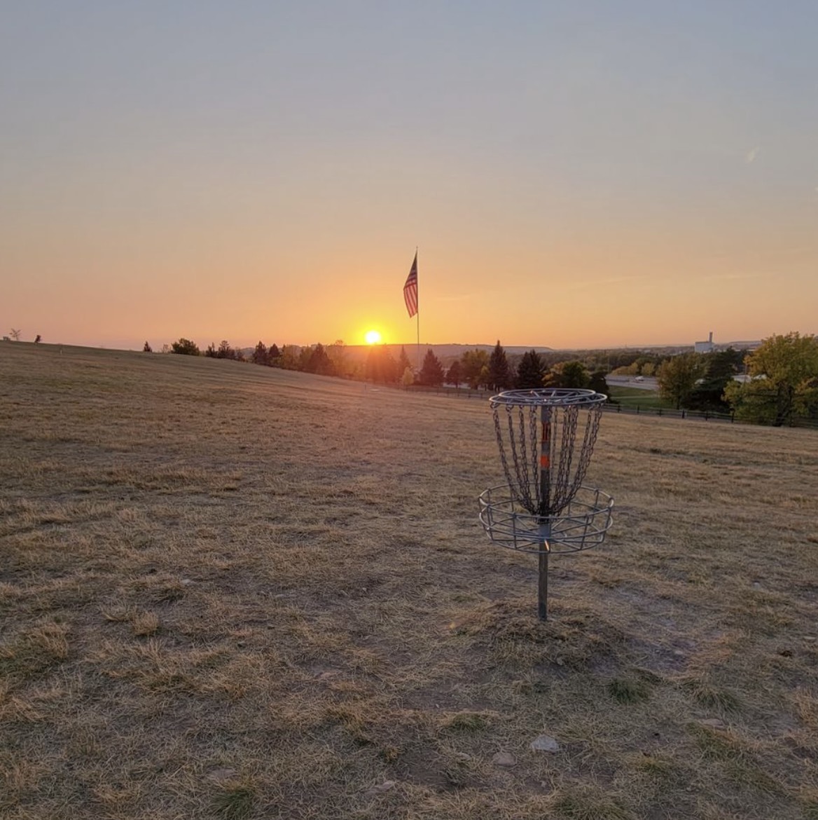 Flag Hill at Warden Park disc golf course in Great Falls, MT