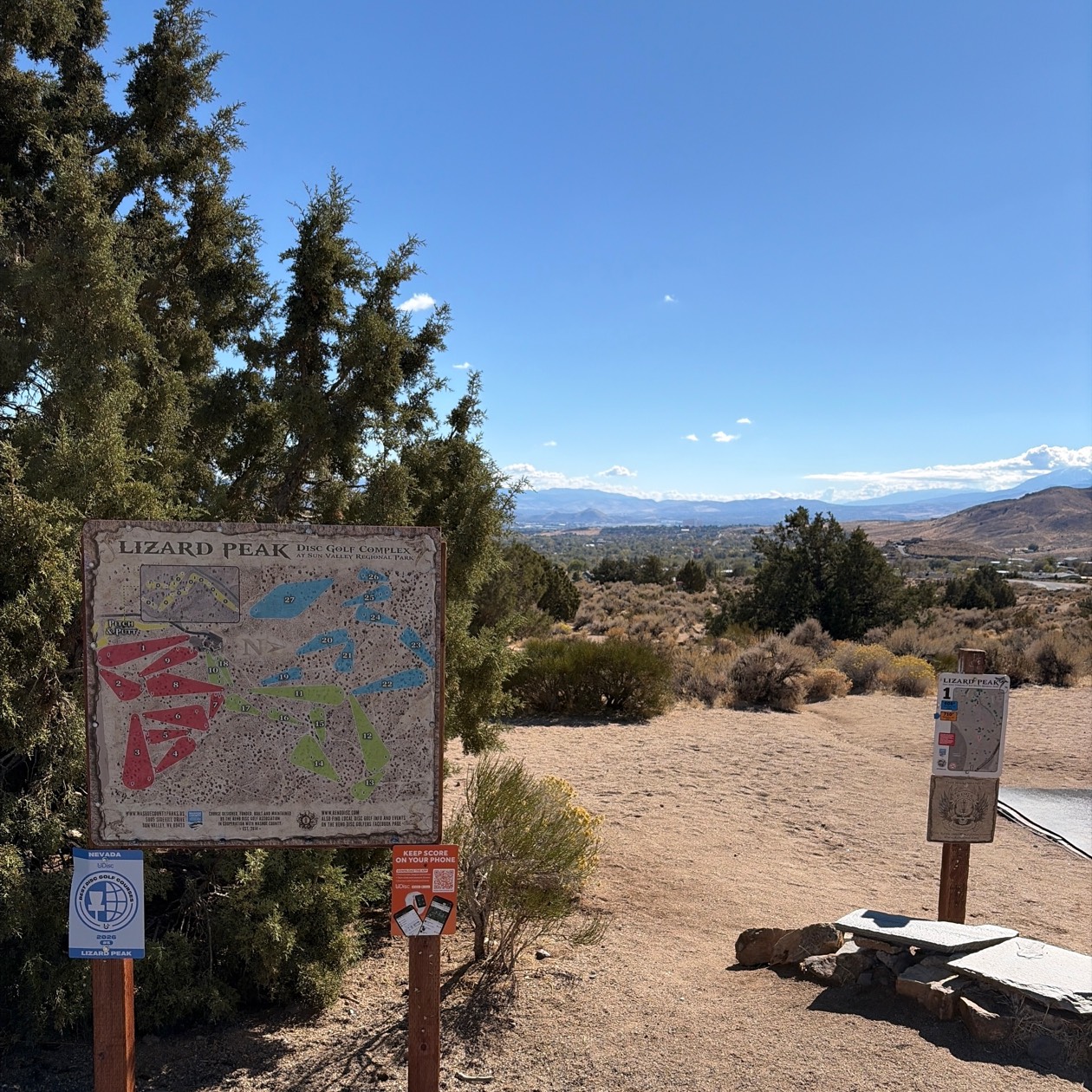 Lizard Peak disc golf course in Sun Valley, NV
