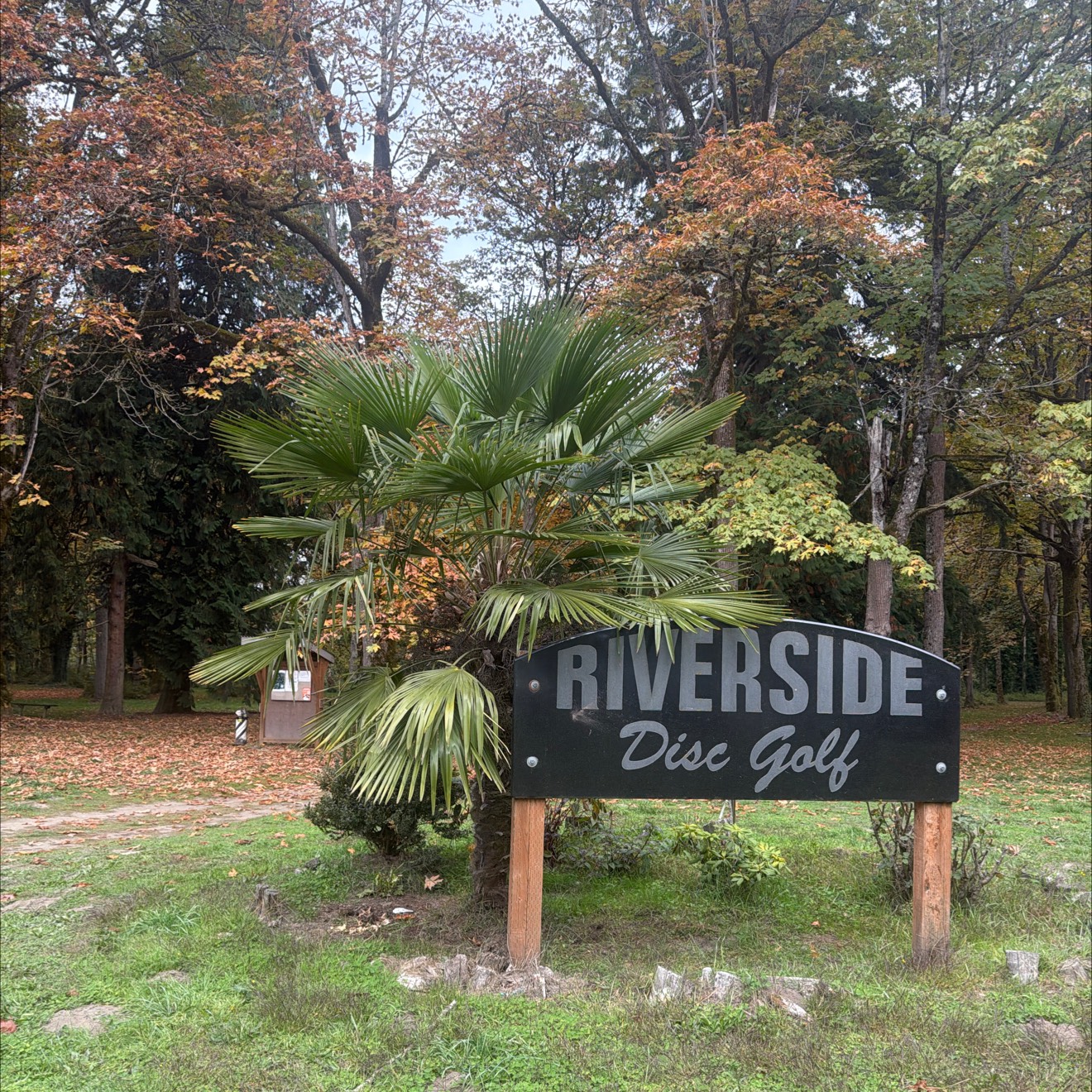 Riverside Park disc golf course in Sumner, WA