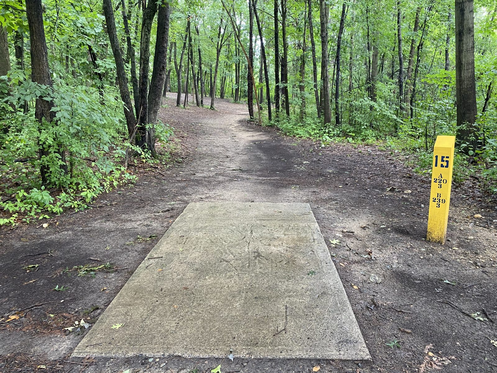 Seymour Lake Park disc golf course in Oxford, Michigan