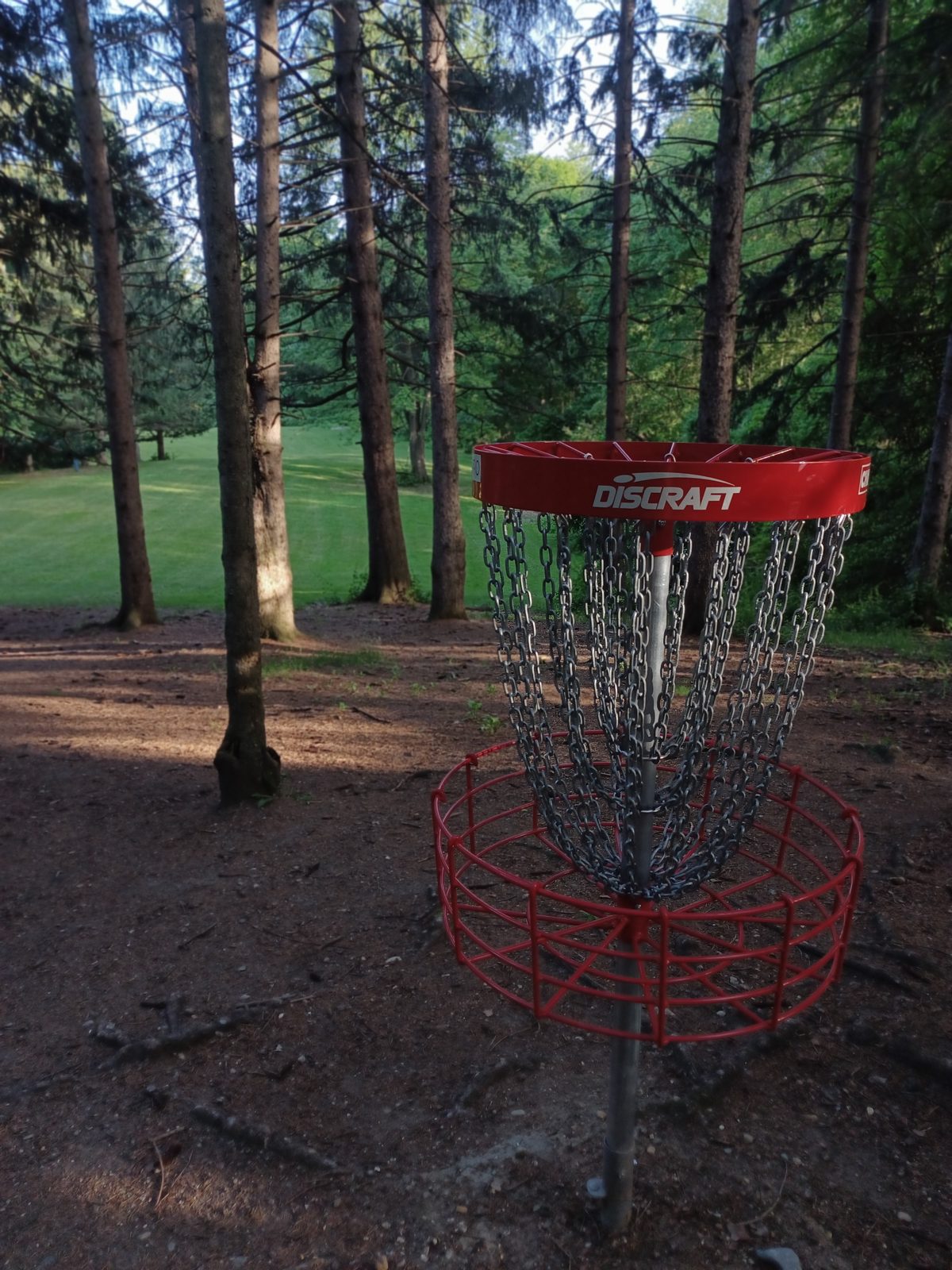 Addison Oaks County Park disc golf course in Lakeville, Michigan