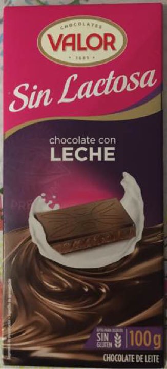 Chocolate con Leche Sin lactosa