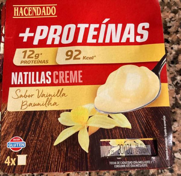 Natillas proteínas vainilla