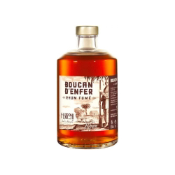 Image of the front of the bottle of the rum Boucan d’enfer