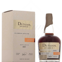 Image of the front of the bottle of the rum Dictador Episodio 1 American Oak Cask