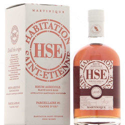 Image of the front of the bottle of the rum HSE Parcellaire #1 Canne d‘Or