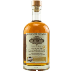 Image of the front of the bottle of the rum Romero & Sons Aged 9 Years