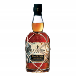 Image of the front of the bottle of the rum Plantation Black Cask Barbados & Guatemala