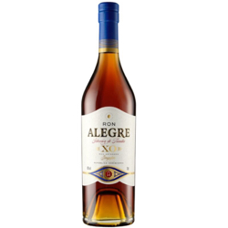 Image of the front of the bottle of the rum Ron Alegre XO
