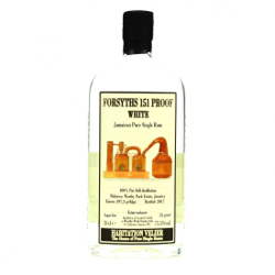 Image of the front of the bottle of the rum Forsyths 151 Proof White