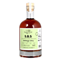 Image of the front of the bottle of the rum S.B.S Jamaica EMB