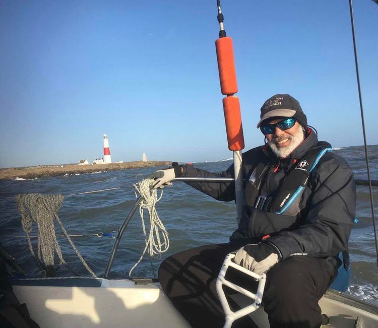 Voyage photo from Rouge engine rounding Portland bill