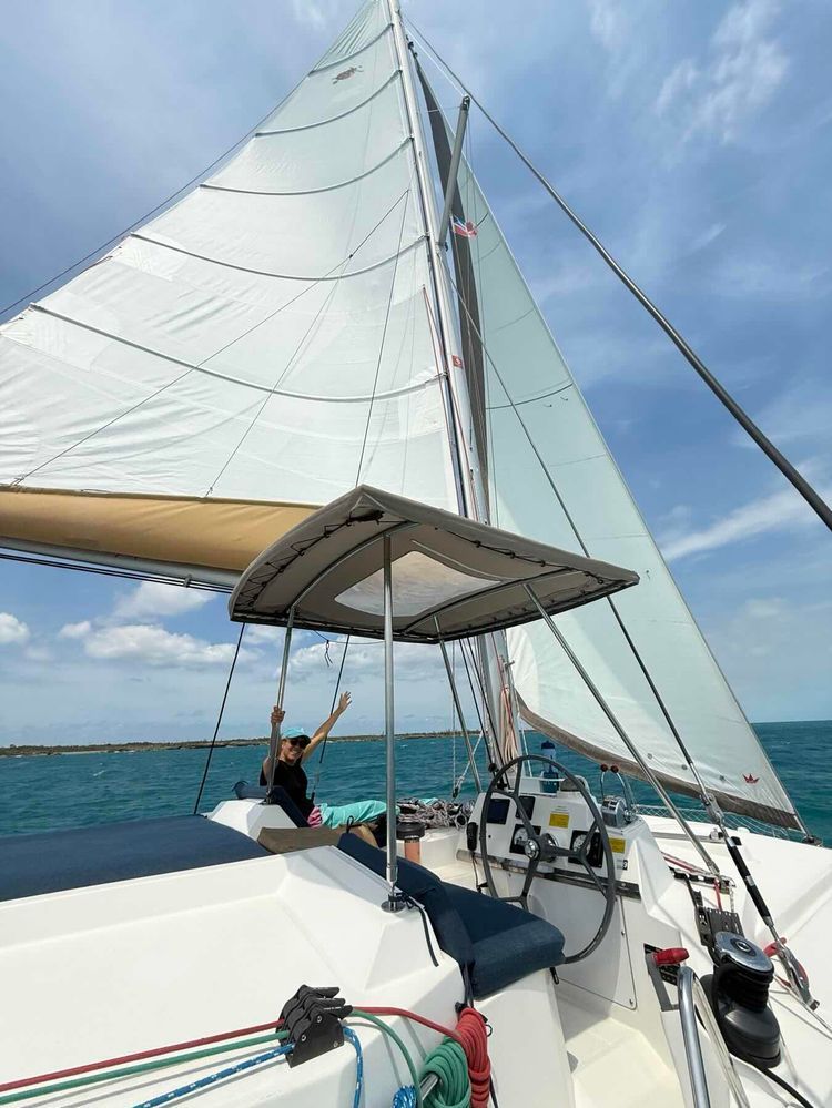Voyage photo from Green Turtle Cay to Pensacola - full sail! 