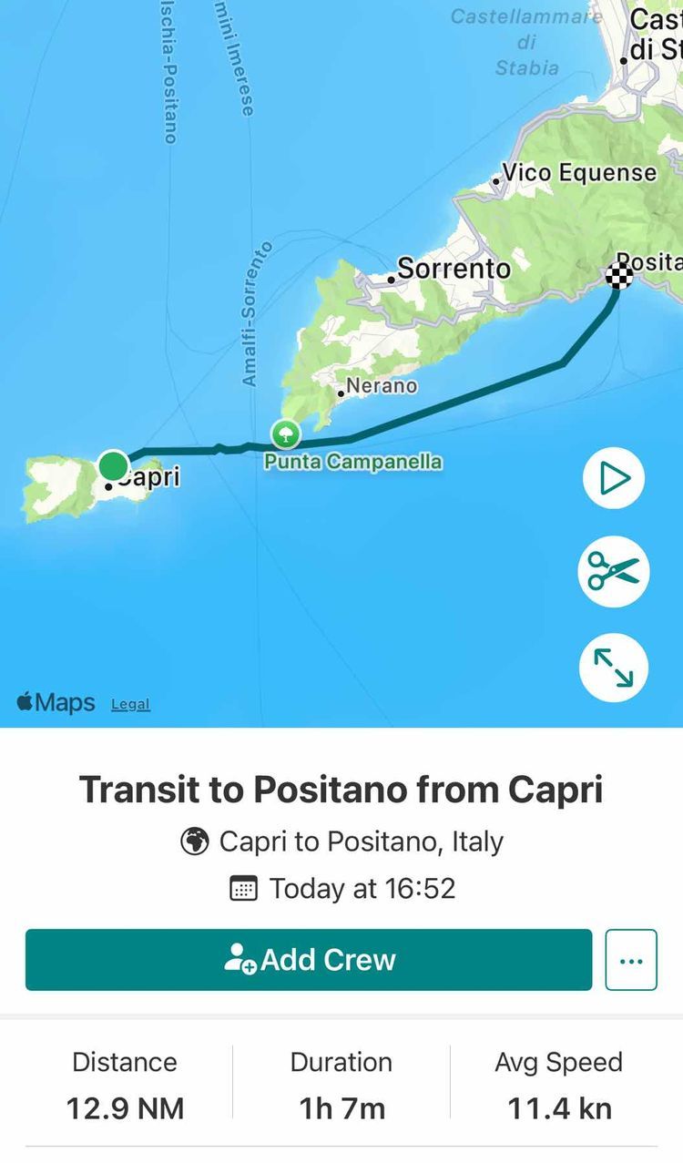 Voyage photo from Transit to Positano from Capri