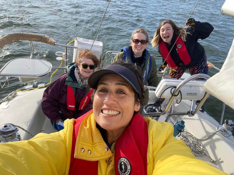 Voyage photo from Windy day on Rythem… yes, we reefed… eventually