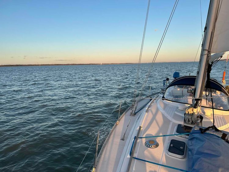 Voyage photo from Winter blue skies, and some ice on the deck