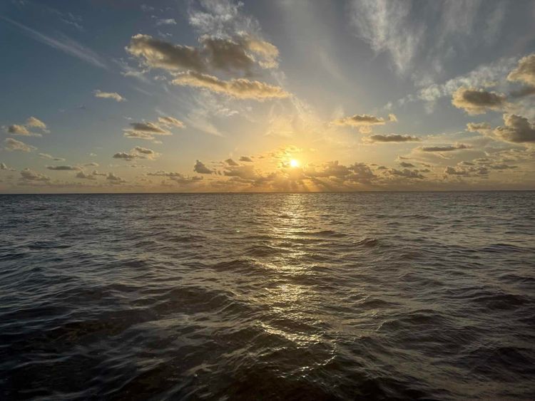 Voyage photo from Night on anchor in the middle of the Atlantic.
