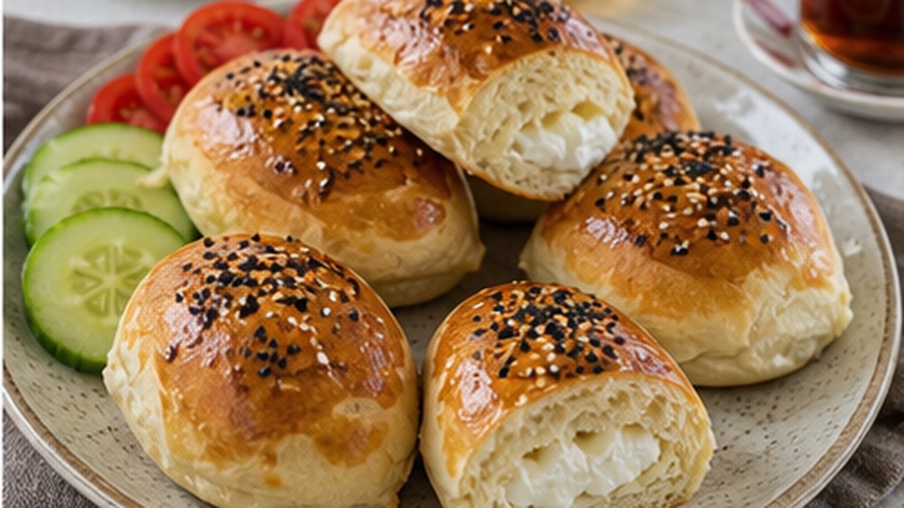 Beyaz Peynirli Poğaça Kahvaltısı