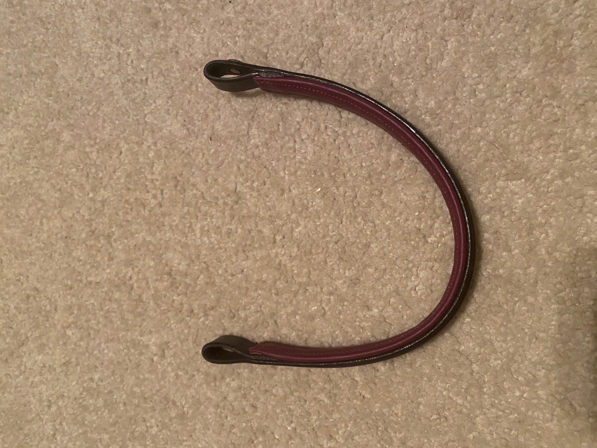 Purple padded leather browband