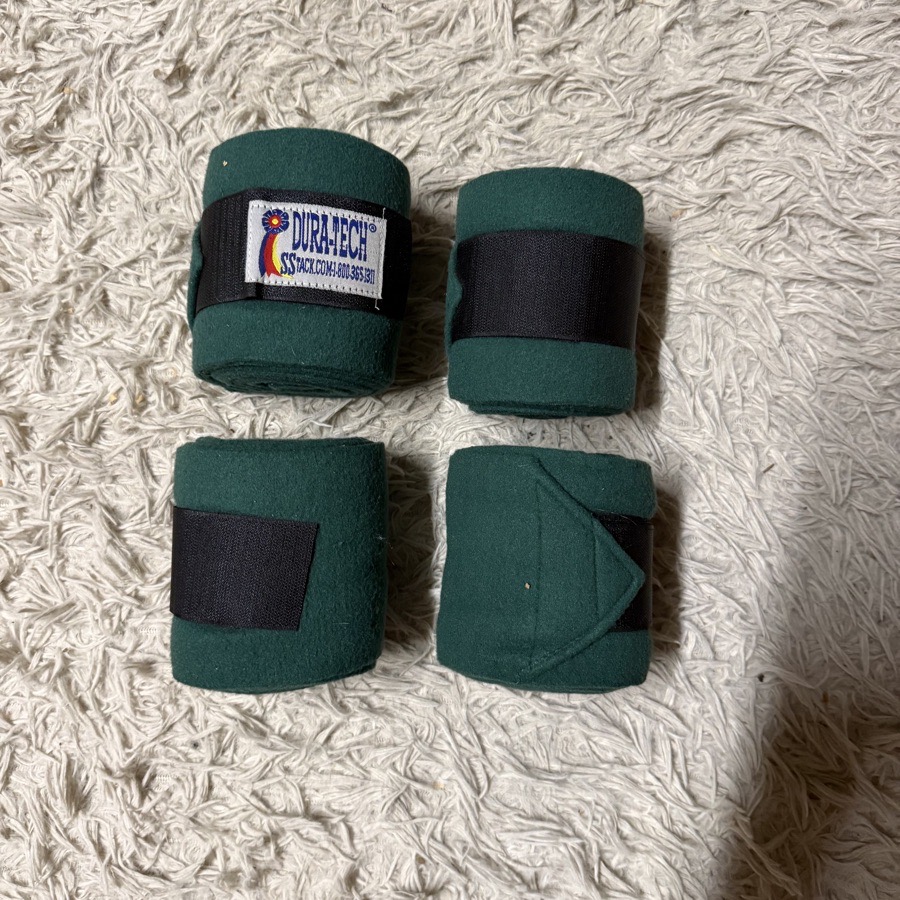New Set Of 4 Green Dura-Tech Horseback Riding Polo Wraps