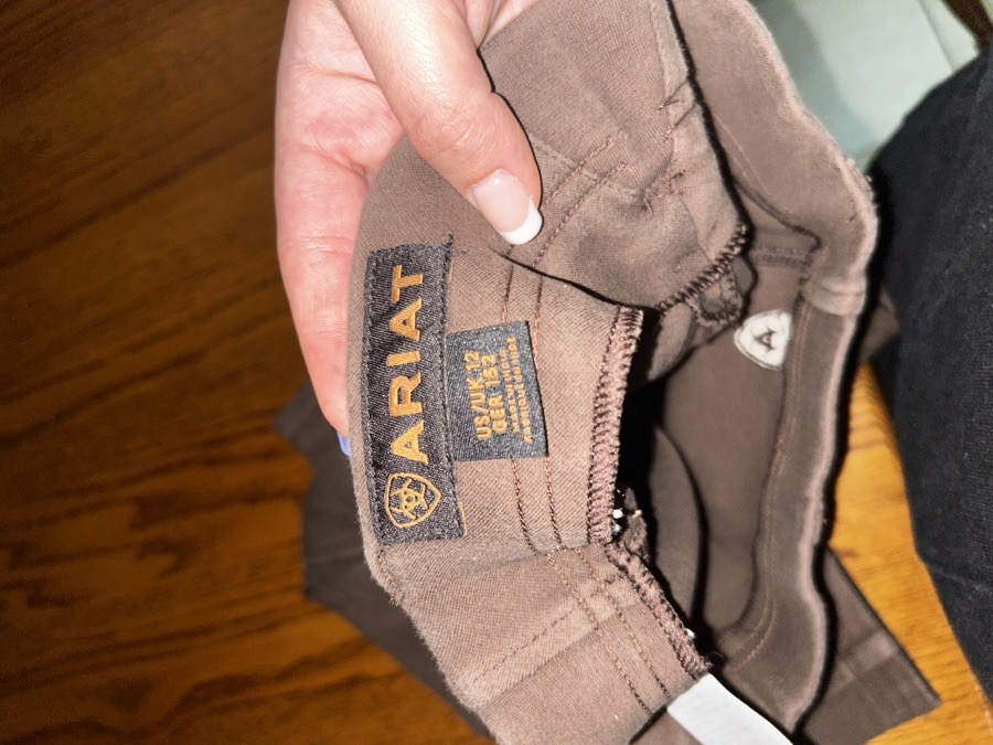 Kids Ariat brown breaches