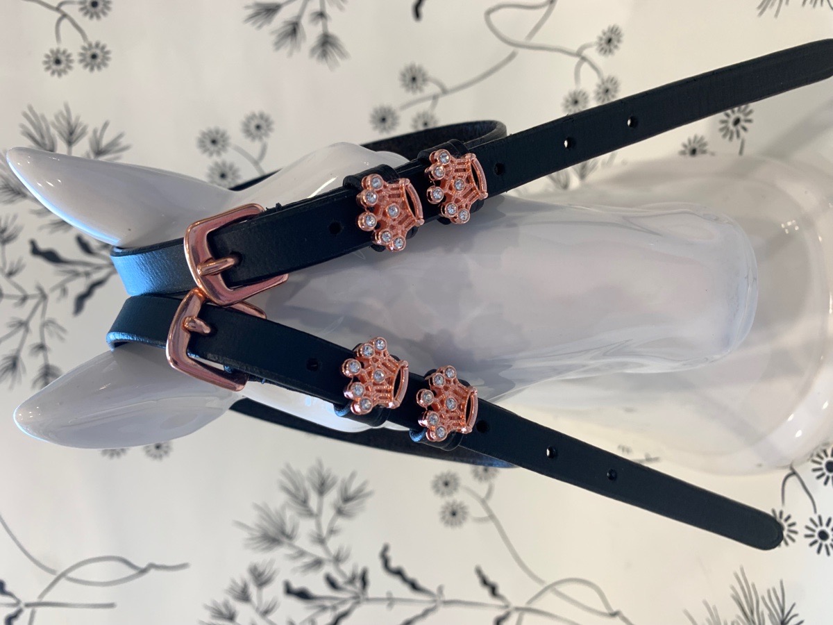 Rose gold crown spur straps