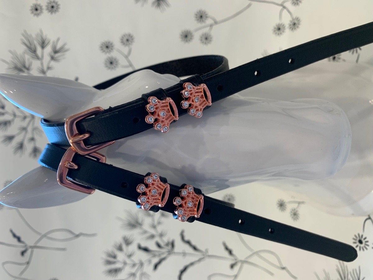Rose gold crown spur straps
