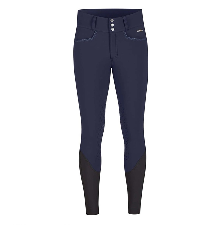 Kerrits Arena Pro knee patch breeches blue SMALL horses riding tack equine ride
