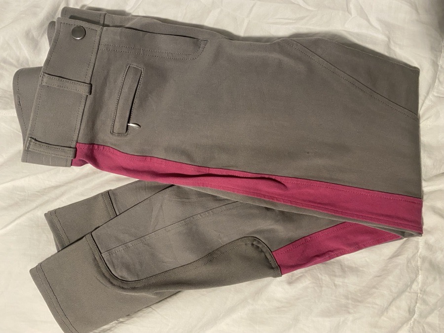 24 - Grey & Pink DS Ladies’ Dalton Duo Knee-Patch Breech
