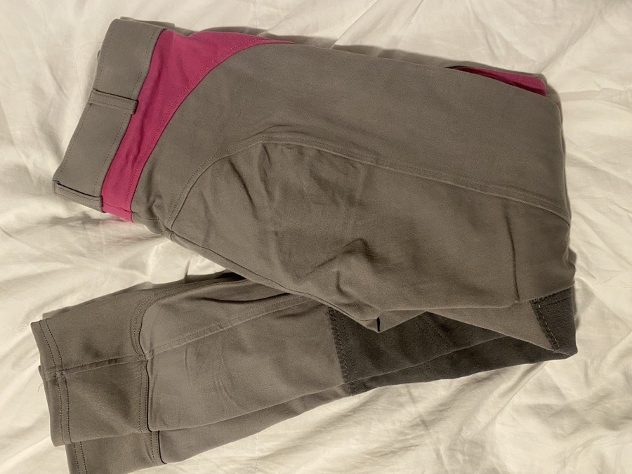24 - Grey & Pink DS Ladies’ Dalton Duo Knee-Patch Breech