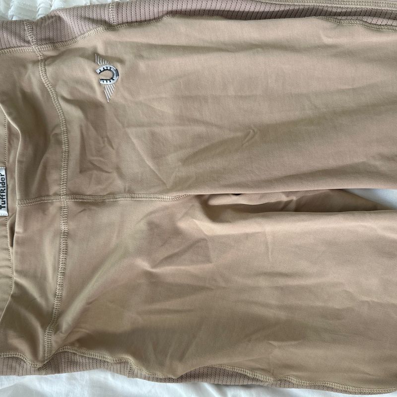 TuffRider Womens Riding Knee Grip Leggings- Tan