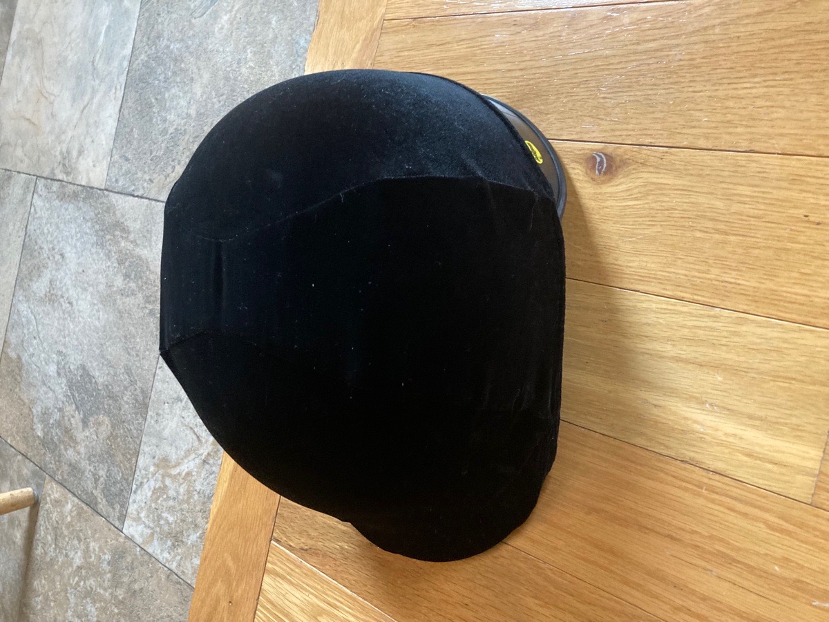 Children’s riding hat cover black velvet