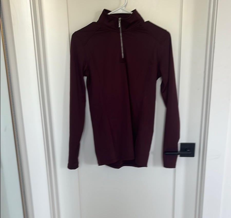 Burgundy IconEq long sleeve polo