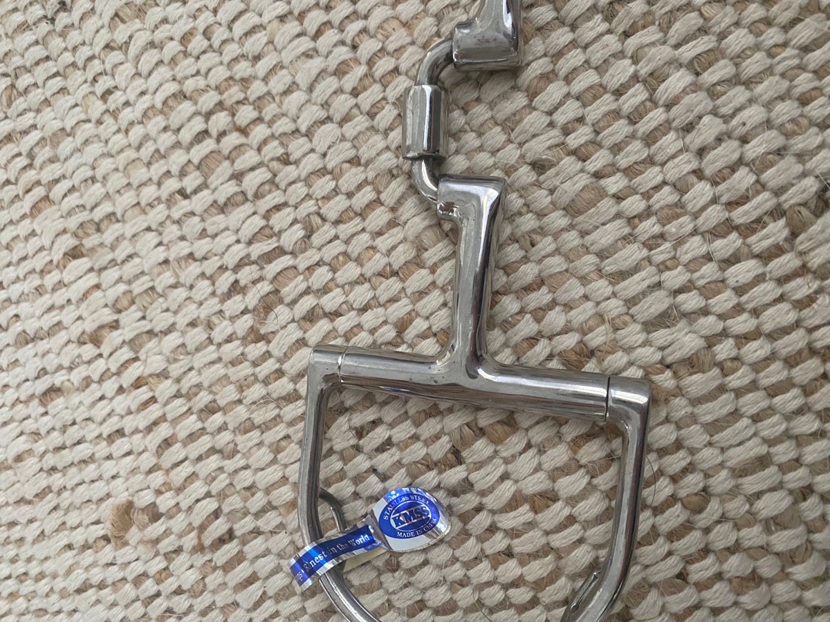 KMSS Ported Barrel D Ring Copper Inlay Bit with Hooks - Size 5