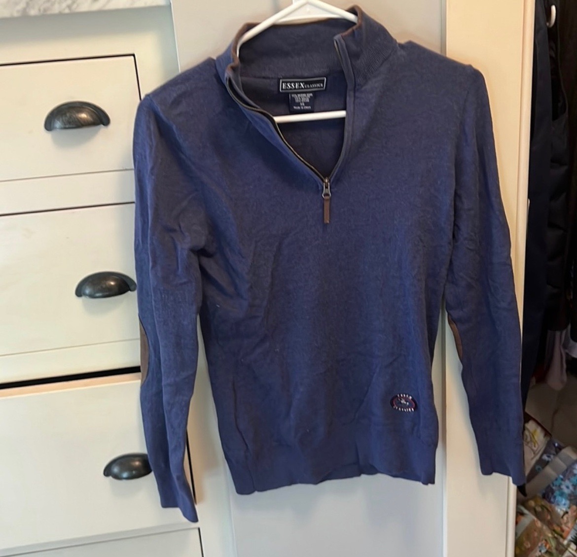 Essex Classic Denim Trey Quarter-Zip Sweater