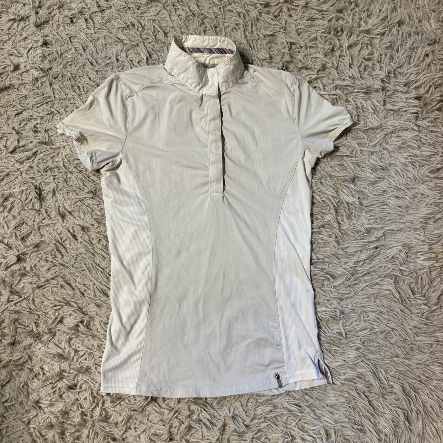 Women’s XS White Tredstep Short Sleeve Horseback Riding Show Shirt