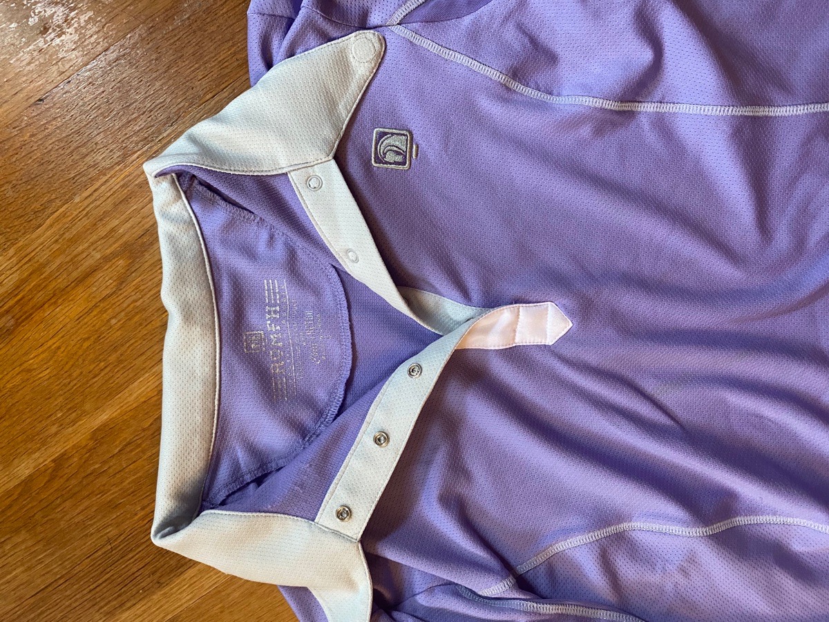 Size small, light purple ROMFH shoe shirt