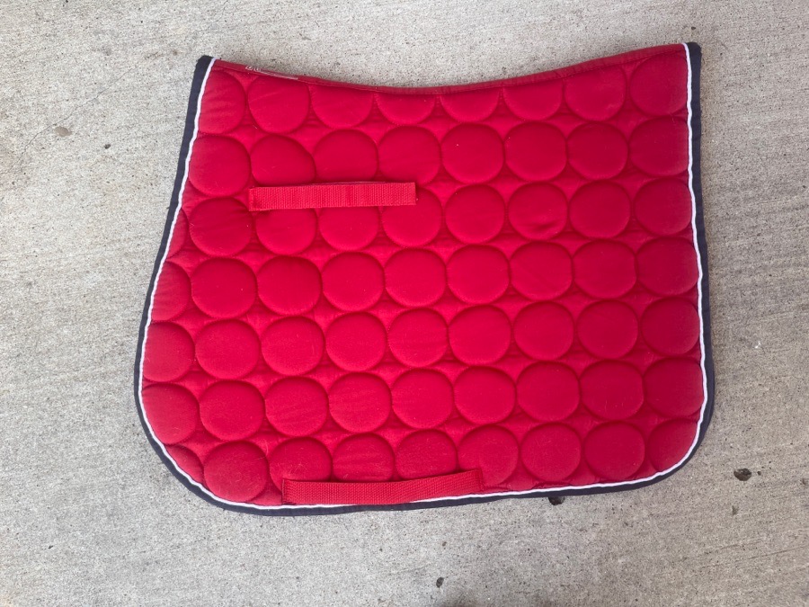 Red Roma saddle pad