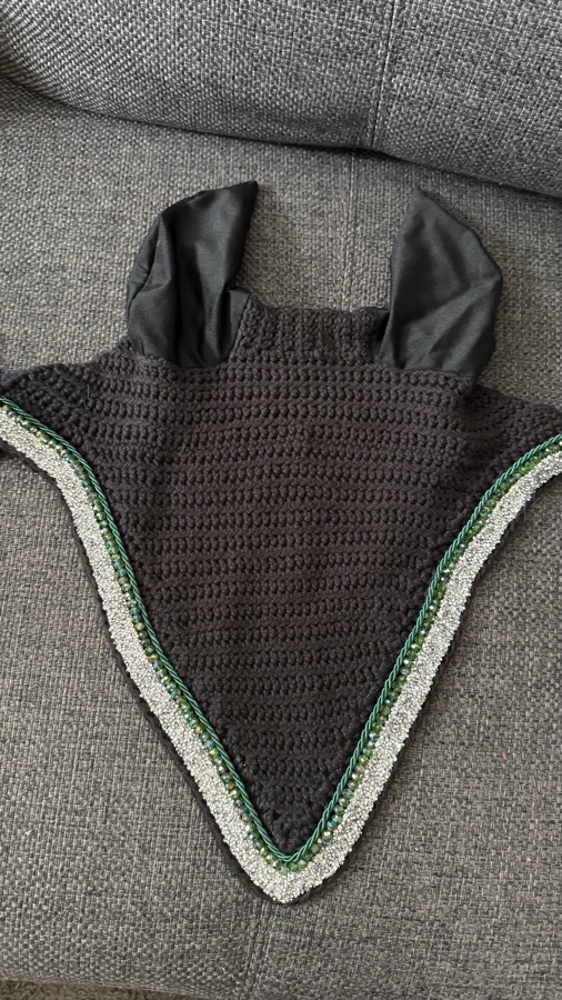 Custom bling horse oversize ear bonnet