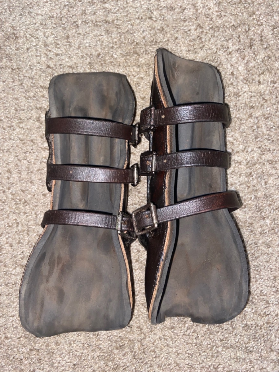 Leather Open front boots