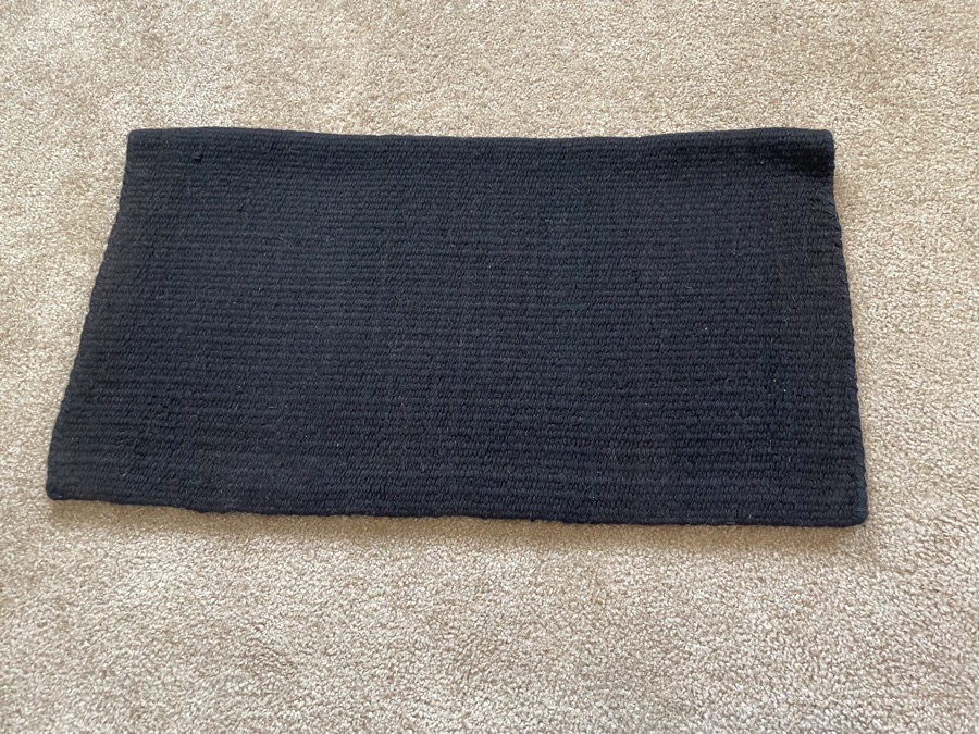 Black Solid Wool Western Show Blanket
