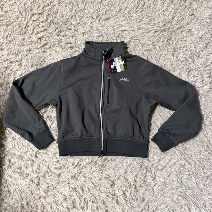 New Women’s Large Grey Equine Couture Horseback Riding Cropped Jacket