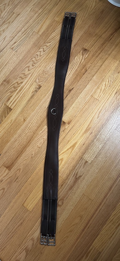 Fancy Stitched Leather Girth Size 56