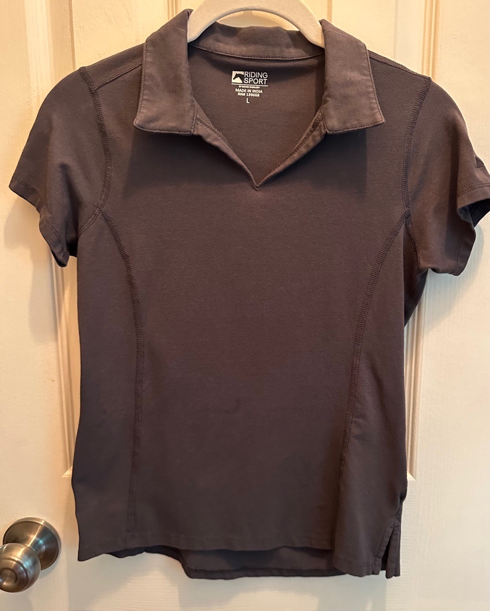 Riding Sport Kids Ora polo shirt sz L Grey