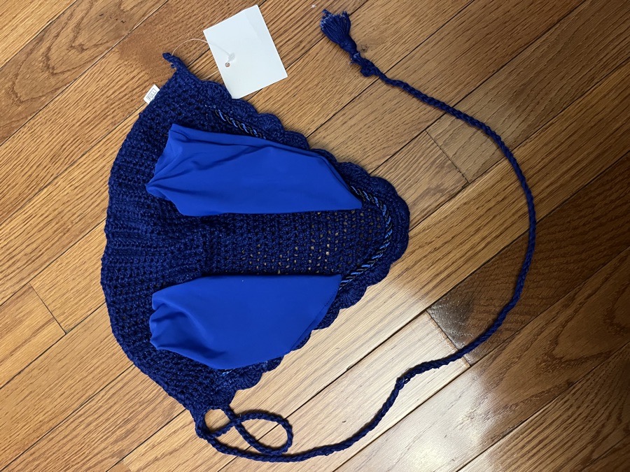 New blue horse ear bonnet