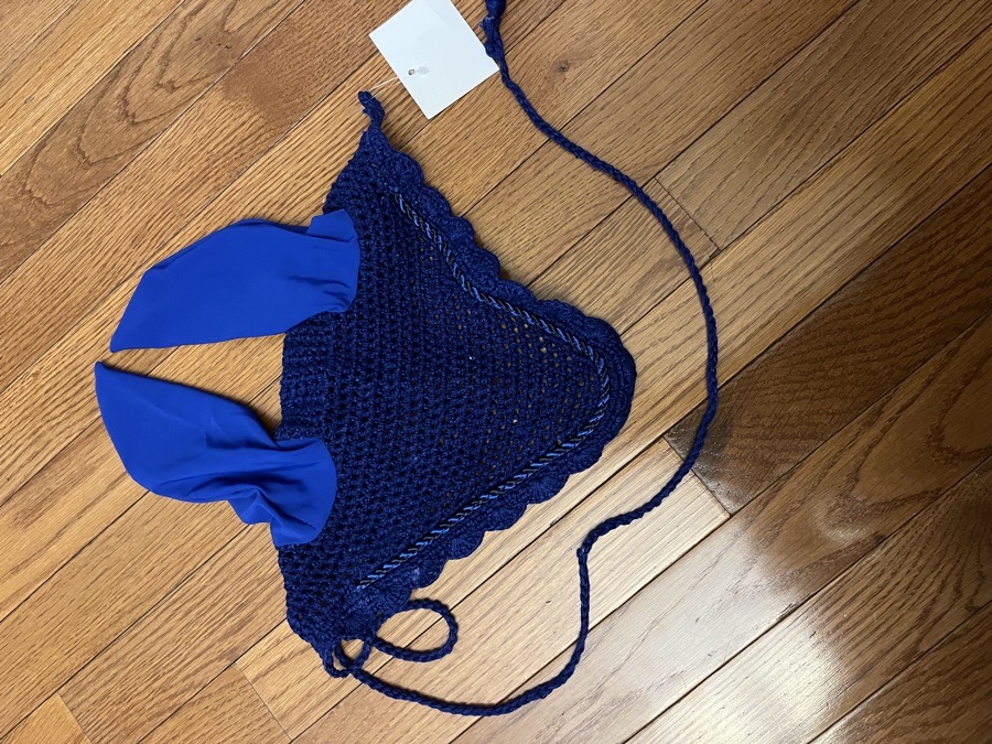 New blue horse ear bonnet