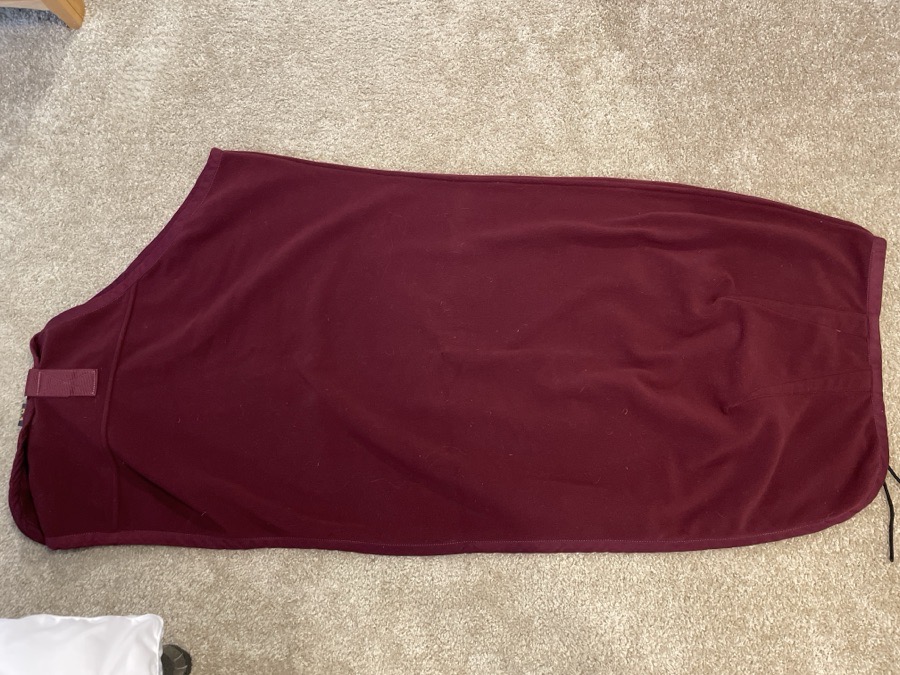 63” Burgundy Fleece Cooler